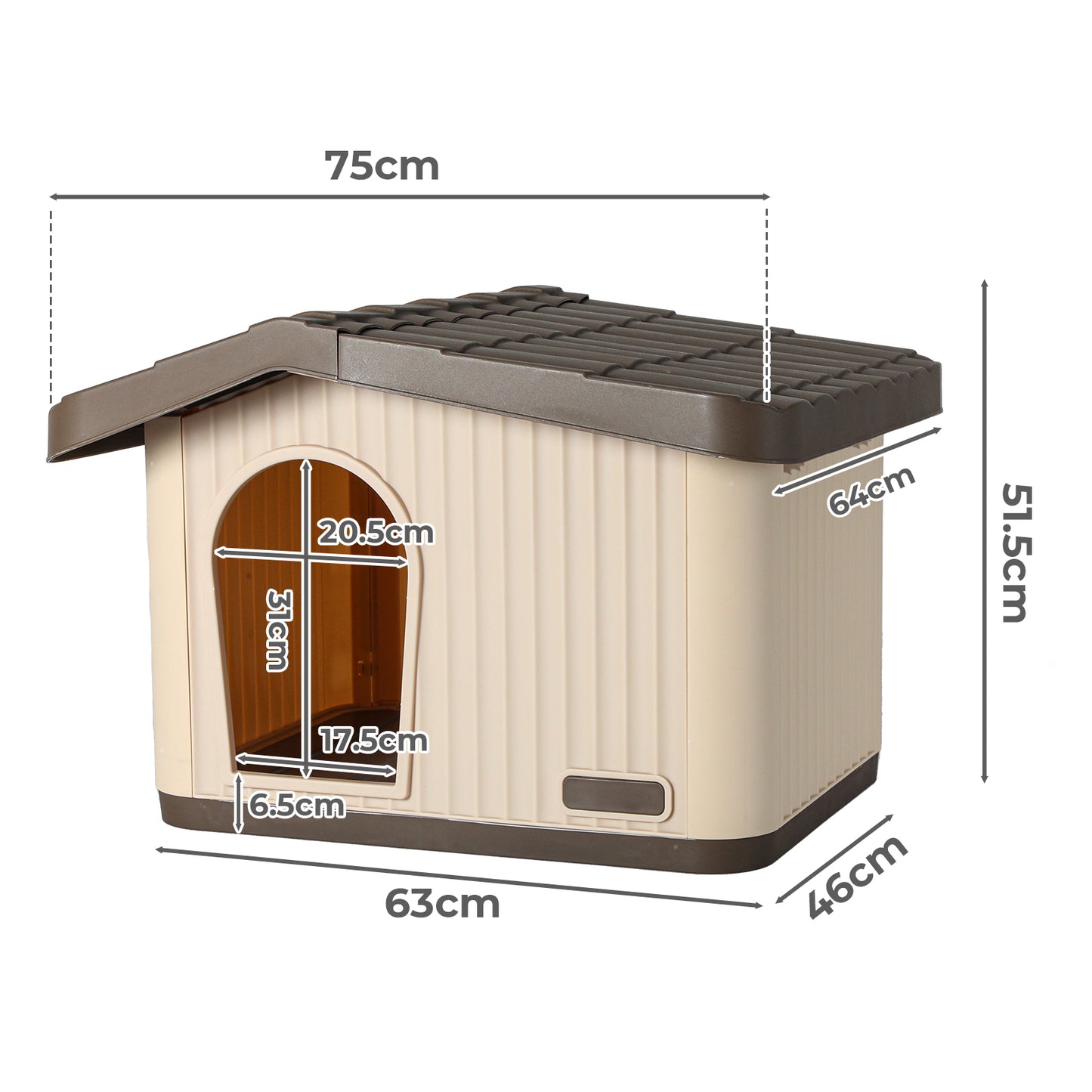 Skylos Pet House Outdoor Winter Insulated Dog Kennel Stray Shelter Weatherproof
