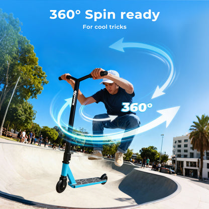 Monvelo Stunt Scooter for 8+ Kids Adult 360° Freestyle Trick Scooter Max 100kg