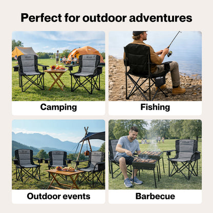 Levede Oversized Folding Camping Chair Portable Outdoor Garden Beach Chair 200KG