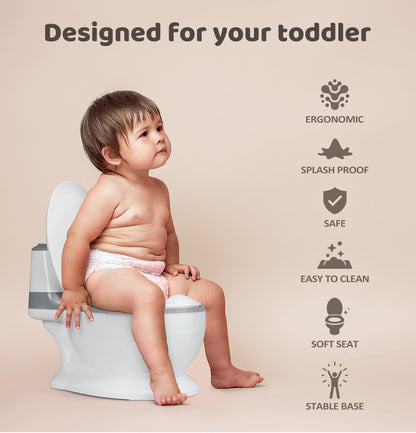 Dekko Kids Potty Trainer Seat Safety Toilet Training Toddler Non-Slip Grey