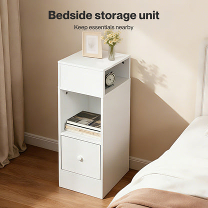 Levede  Bedside Tables Modern Nightstand White Storage Drawer Shelf for Bedroom