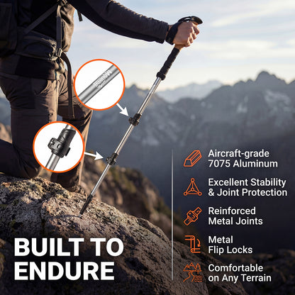 Mountview Trekking Poles Aluminum 7075-T6 Lightweight Hiking Sticks 2 PCS
