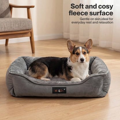 Skylos Orthopedic Dog Bed Soft Arctic Velvet Pet Bed Anti-Slip Mattress Large