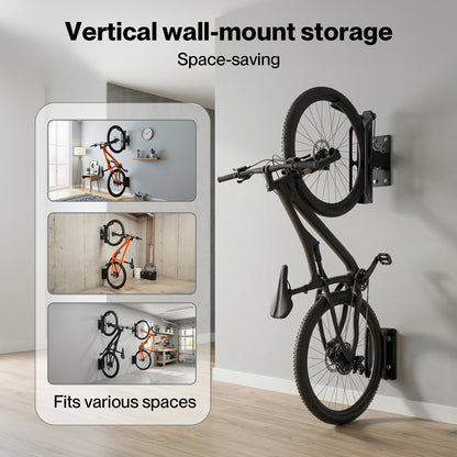 MONVELO Bike Rack Hook-mounted Parking Rack Swivel Wall Mount Bike Storage 4PCS