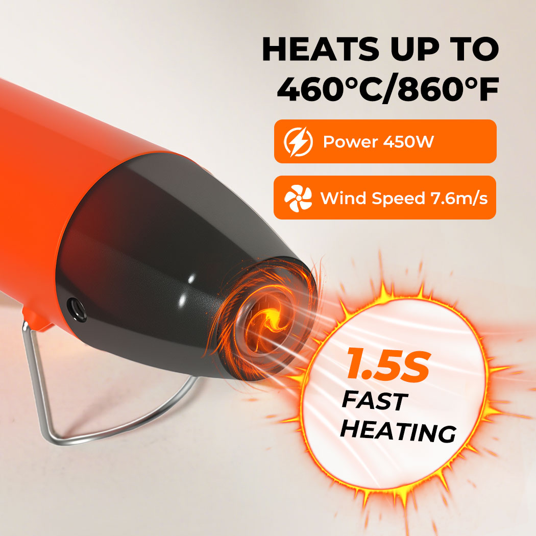 Traderight Hot Air Gun Portable Mini Heat Gun for DIY Crafts Shrink Wrapping
