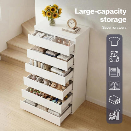 Levede Tall Chest of Drawers White Storage Cabinet for Bedroom Hallway Home