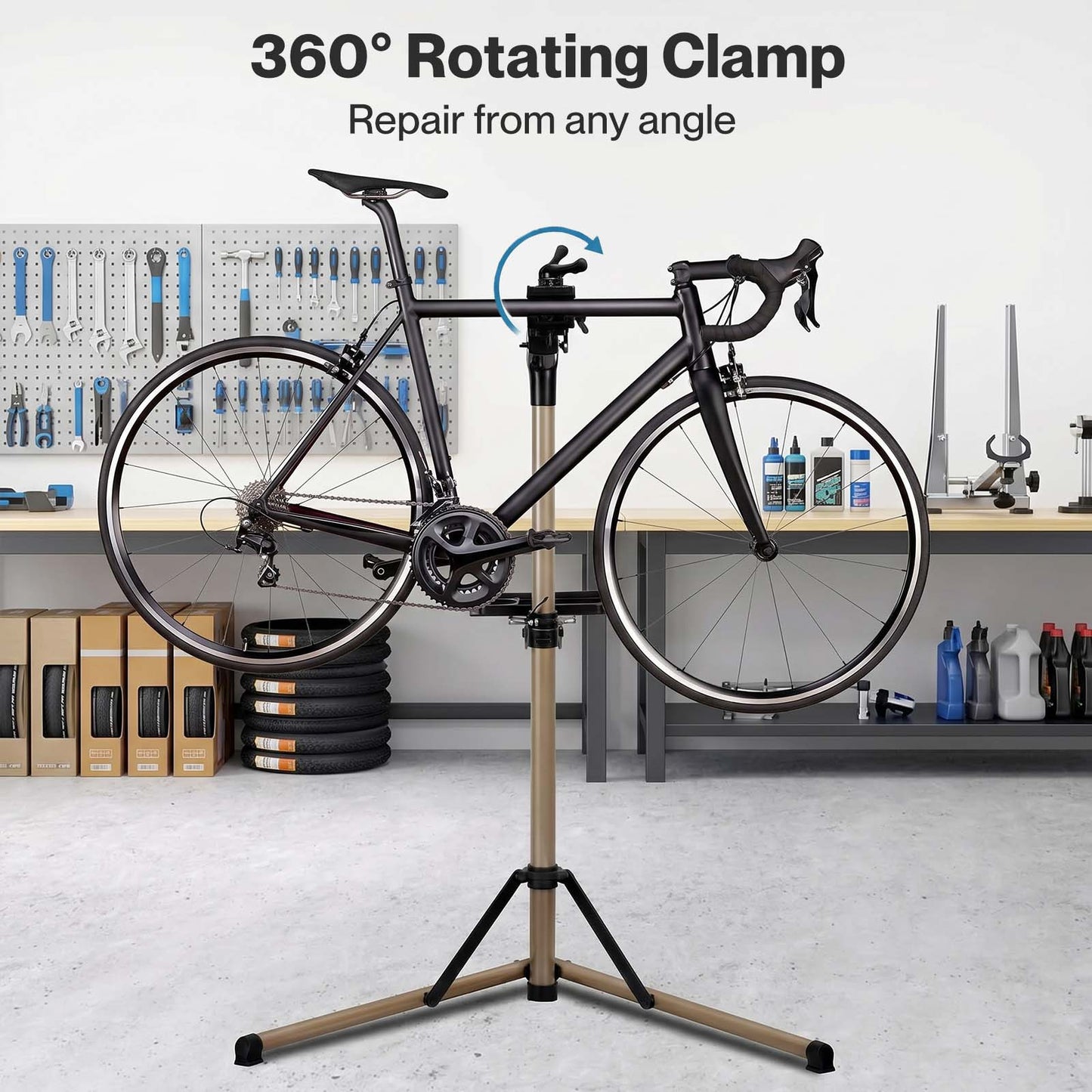 MONVELO Bike Repair Stand Adjustable Bicycle Maintenance Station Rack Folding