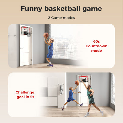Dekko Mini Basketball Hoop Door Indoor Game with Led & 4 Balls Automatic Scoring