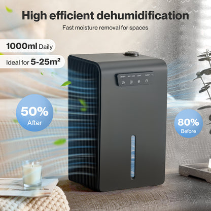 Spector Dehumidifier Humidifier 2 in 1 Portable Electric LED Auto Off Black 3.2L