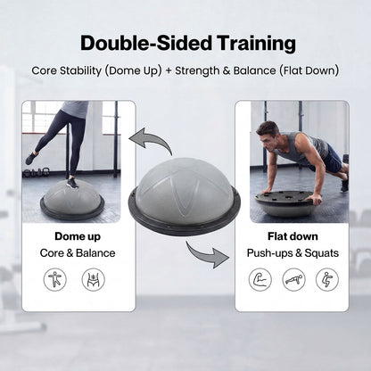 Centra Half Balance Ball Trainer with Resistance Band Core Trainer Strength Gym