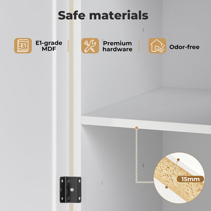 Levede Wall Cabinet Hanging Kitchen Cupboard Bathroom Storage Organiser White