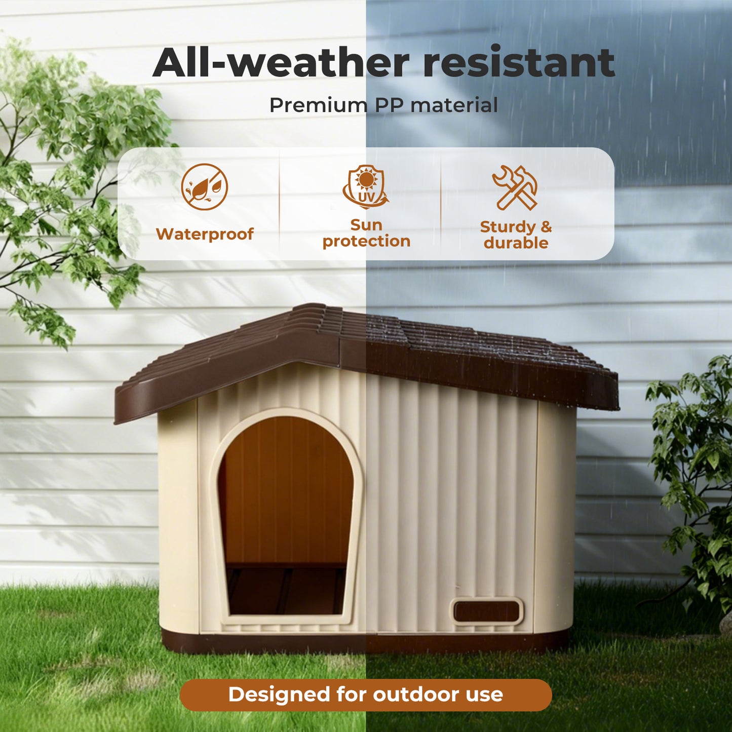 Skylos Pet House Outdoor Winter Insulated Dog Kennel Stray Shelter Weatherproof