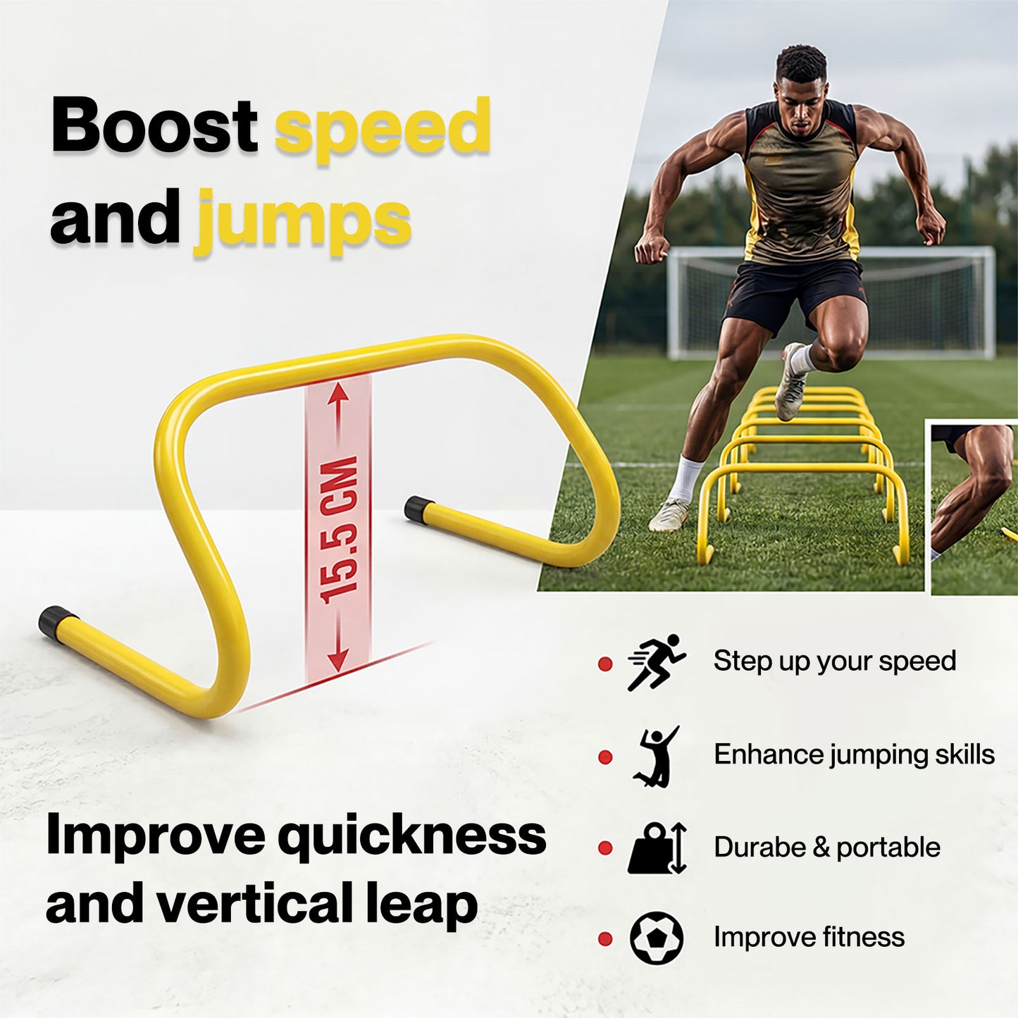 Centra Speed Agility Training Set Football Footwork Ladder Hurdles Cones Kit