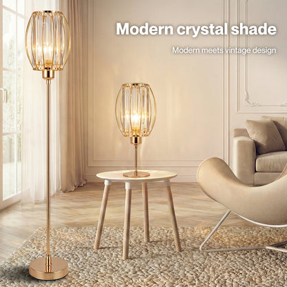 Emitto Crystal Ceiling Light Shade Pendant Lamp Shade Table Floor Lamps Gold