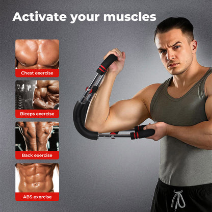 Centra Shaker Twister Arm Power Trainer Adjustable Chest Expander Bar 30-50kg