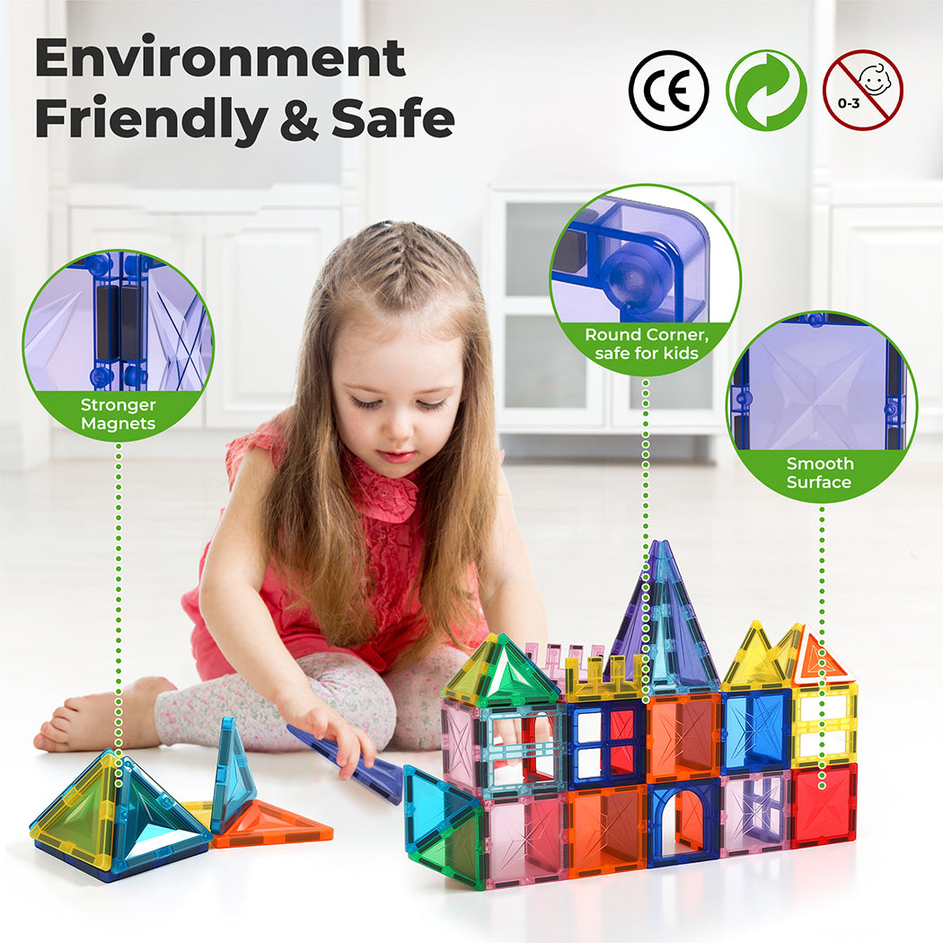 Dekko Kids Magnetic Building Blocks Magnetic Tiles Educational Construction Toy
