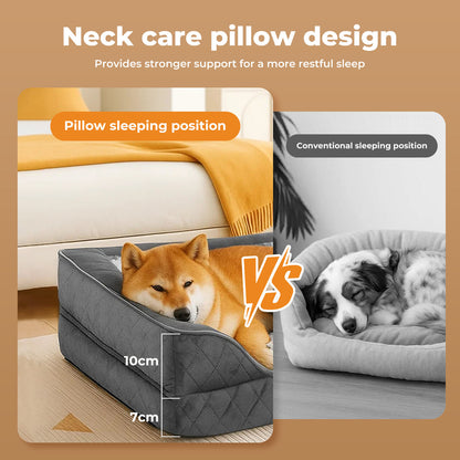 Skylos Orthopedic Pet Bed Dog Memory Foam Cushion Calming Washable Extra Large