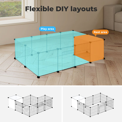 Skylos Pet Pen 14 Panel Puppy Rabbit Kitten Playpen Indoor Enclosure Run Cage