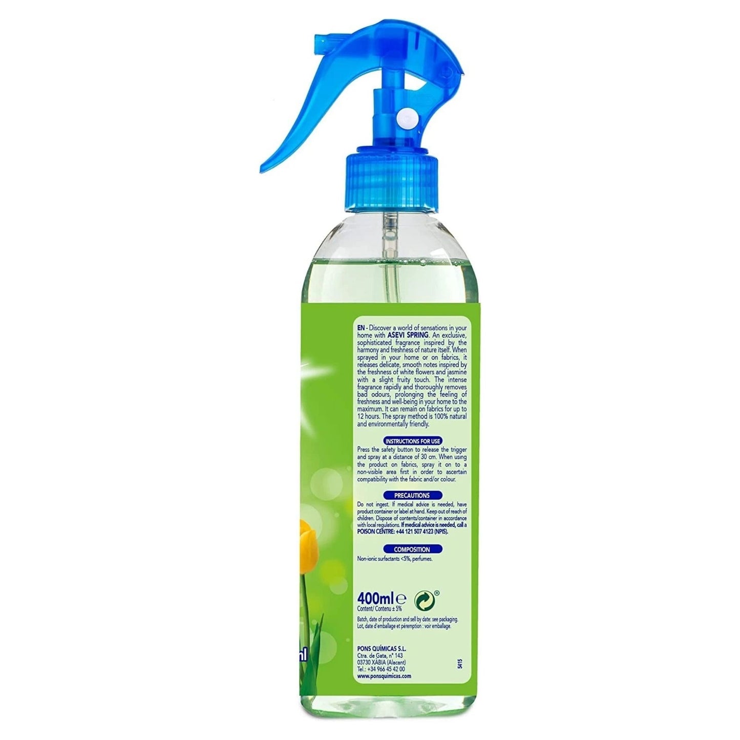 Asevi 400ml Spring Air Freshener Spray x3