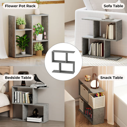 Narrow Side Table Slim End Sofa Table with Living Room Storage 20cm Modern Grey