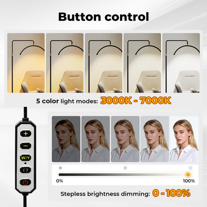 Emitto LED Lash Light Half Moon Lamp for Lash Extension Tattoo Aluminium Alloy