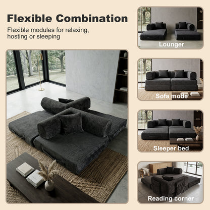 Levede Convertible Sofa Bed Sleeper 2 3 Seater Folding Floor Couch Small Space