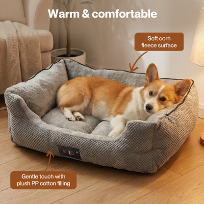 Skylos Dog Bed Cat Bed Cave Pet Bed Removable Blanket Washable Anti-anxiety 63cm