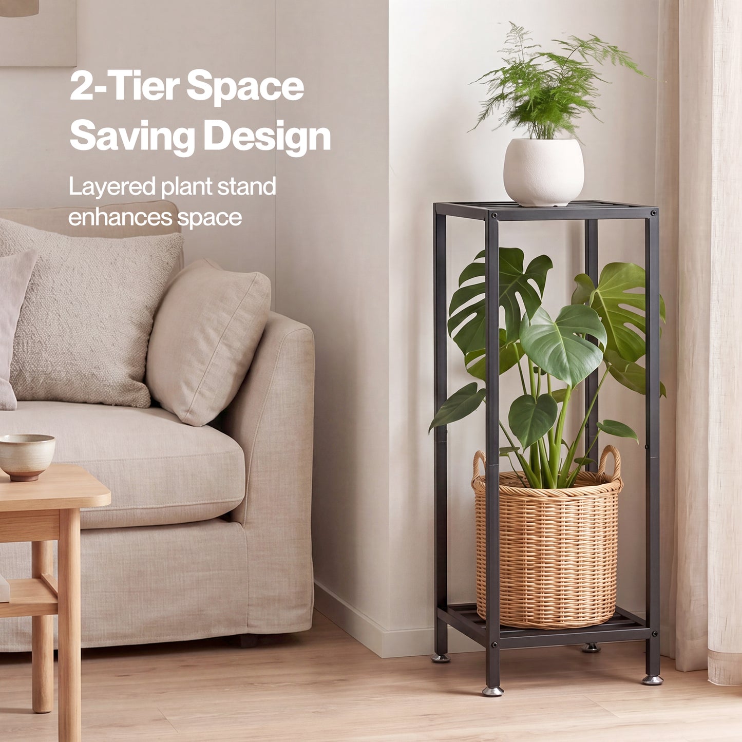 Levede 2 Tier Plant Stand Flower Pot Rack Shelf Planter Holder Indoor Outdoor