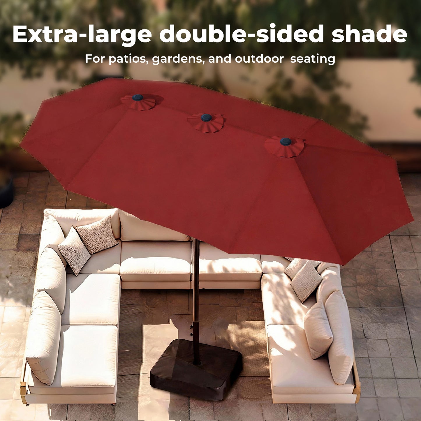 Mountview Large Parasol Patio Umbrella Outdoor Garden Pool Sunshade Double-Sided