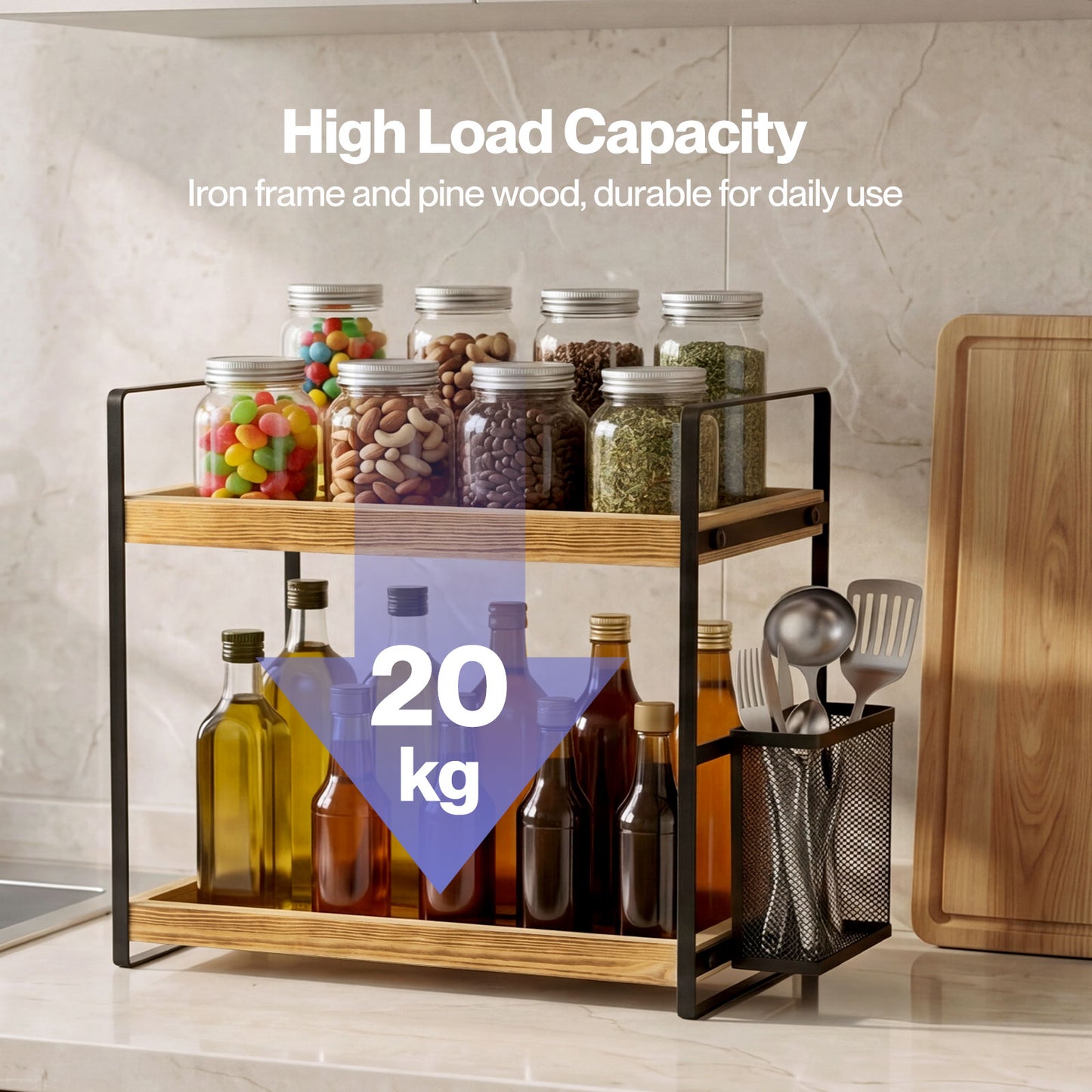 Levede Bathroom Organiser Countertop 2 Tier Perfume Skincare Storage Shelf