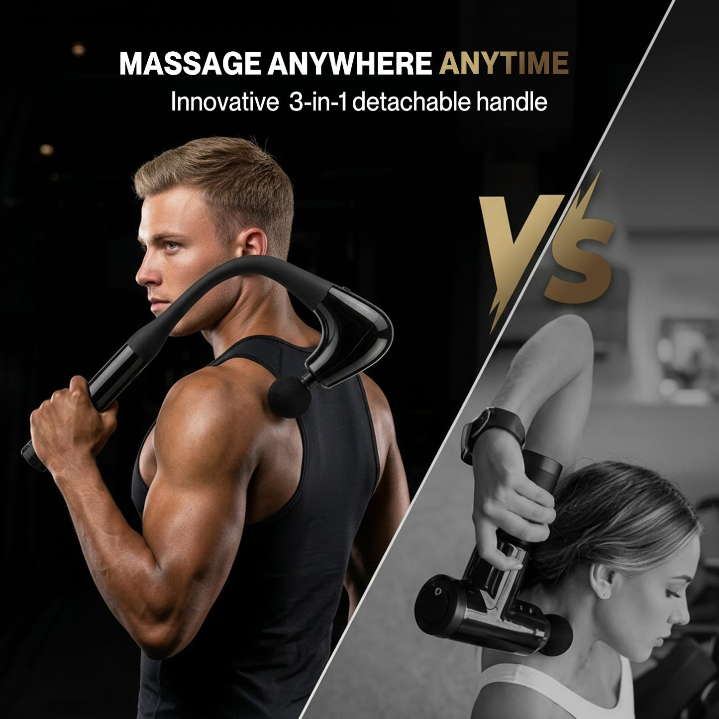 Spector Massage Gun Deep Tissue Back Muscle Percussion Massager Faster Relief