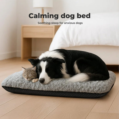 Skylos Pet Bed Dog Calming Cushion Anti Anxiety Warm Plush Removable Washable