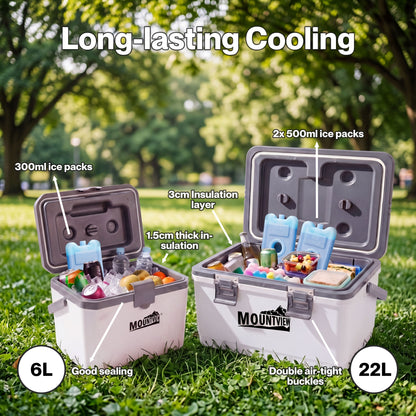Mountview Cool Box White Portable Large Cooler Ice Food Camping Beach Picnic
