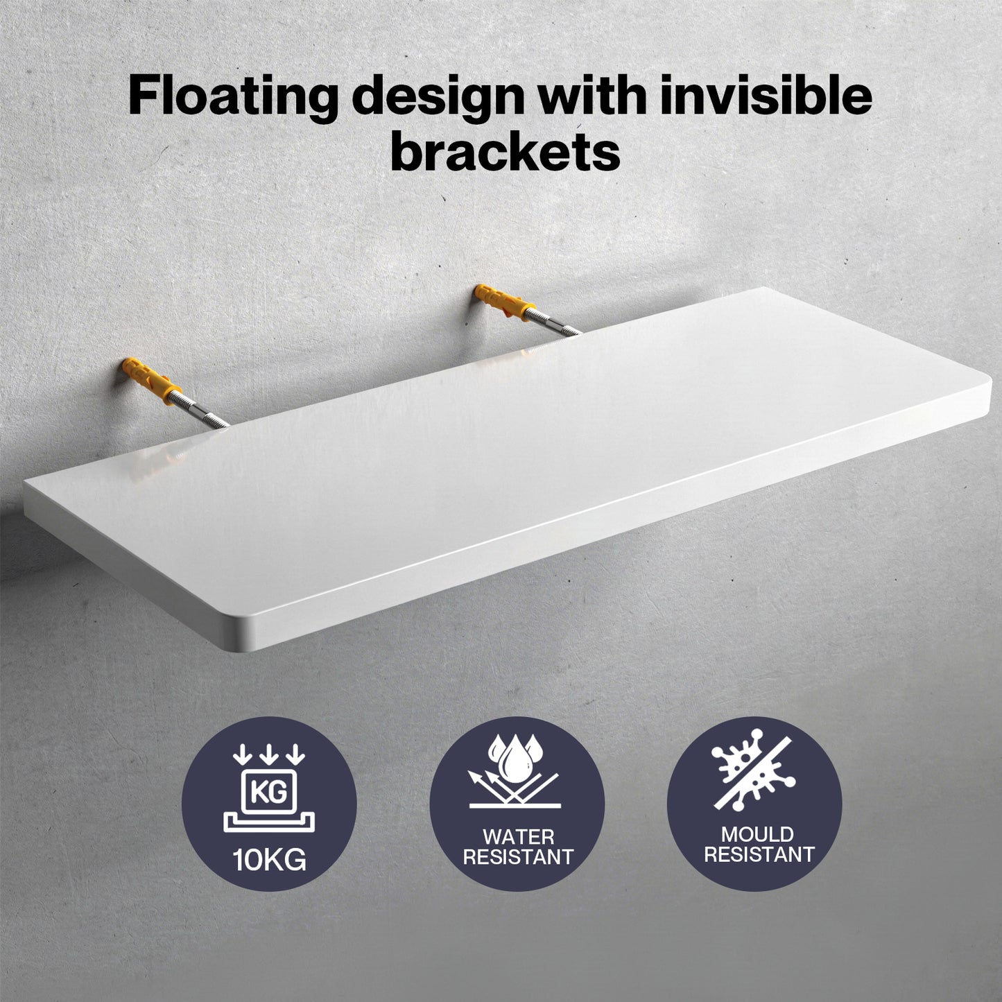 Levede Floating Shelves Heavy Duty 6 Pack Wall Storage Shelf for Living Room
