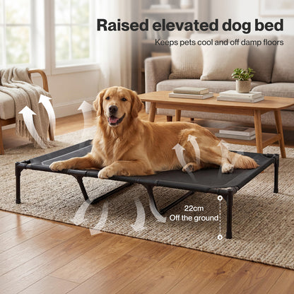 Skylos Elevated Dog Bed Large Mesh Raised Pet Cot Waterproof Indoor Outdoor