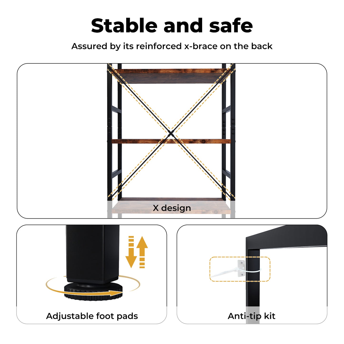 Levede Ladder Shelf Bookcase 5 Tier Bookshelf Display Cabinet Steel Heavy Duty