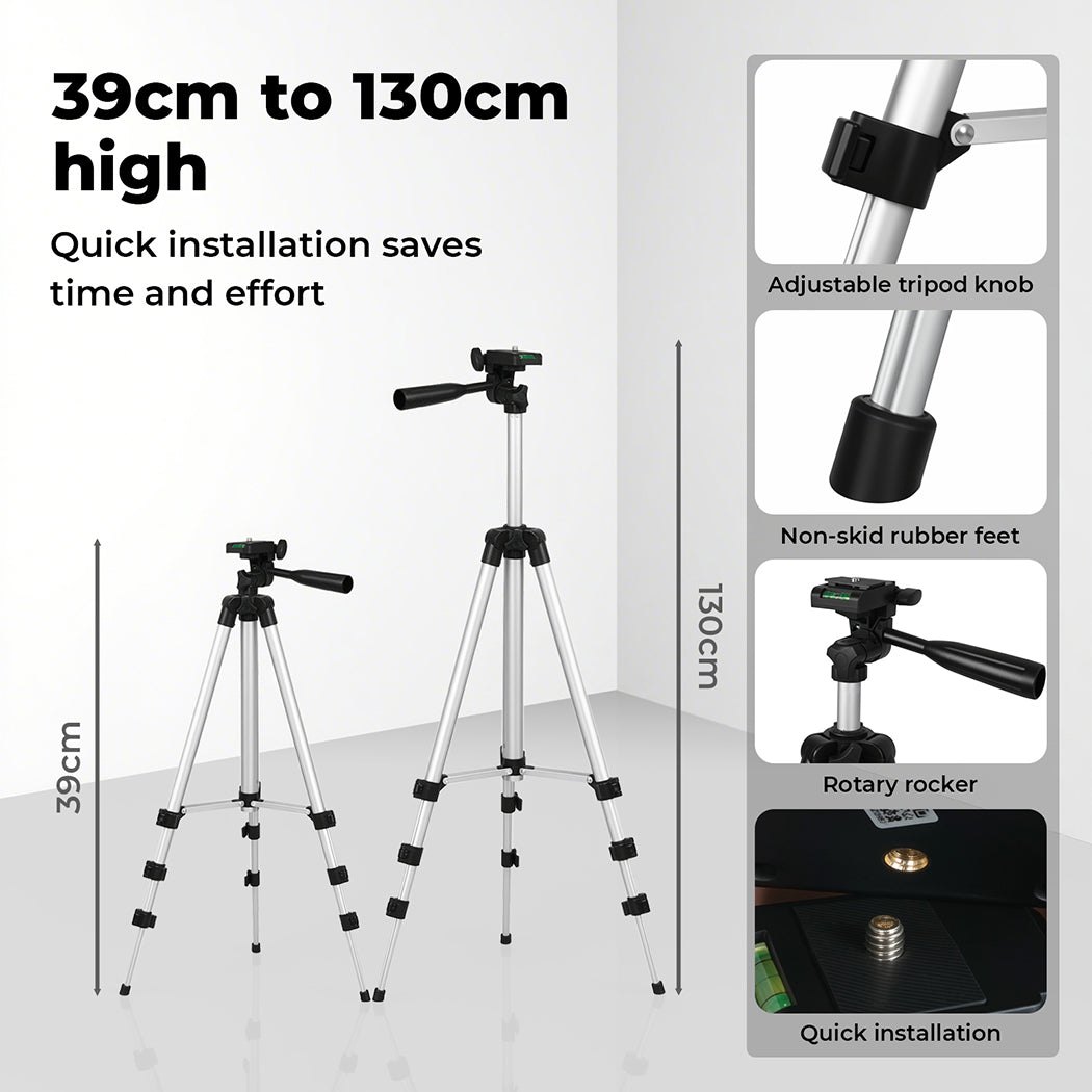 Traderight Green Laser Level 360° Self Leveling IP54 Water Resist with Tripod