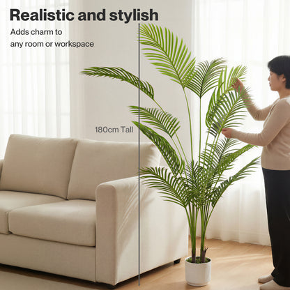Levede Artificial Palm Tree Fake Plant Home Office Decor Realistic Faux Tree