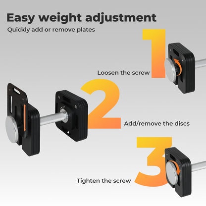 Centra Adjustable Dumbbell Set 4-20KG Auto Lock Home Gym Weight Training Fitness