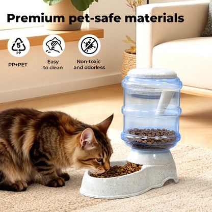 Skylos Automatic Pet Food Feeder 3.5L Plastic Dispenser Station for Cat and Dog