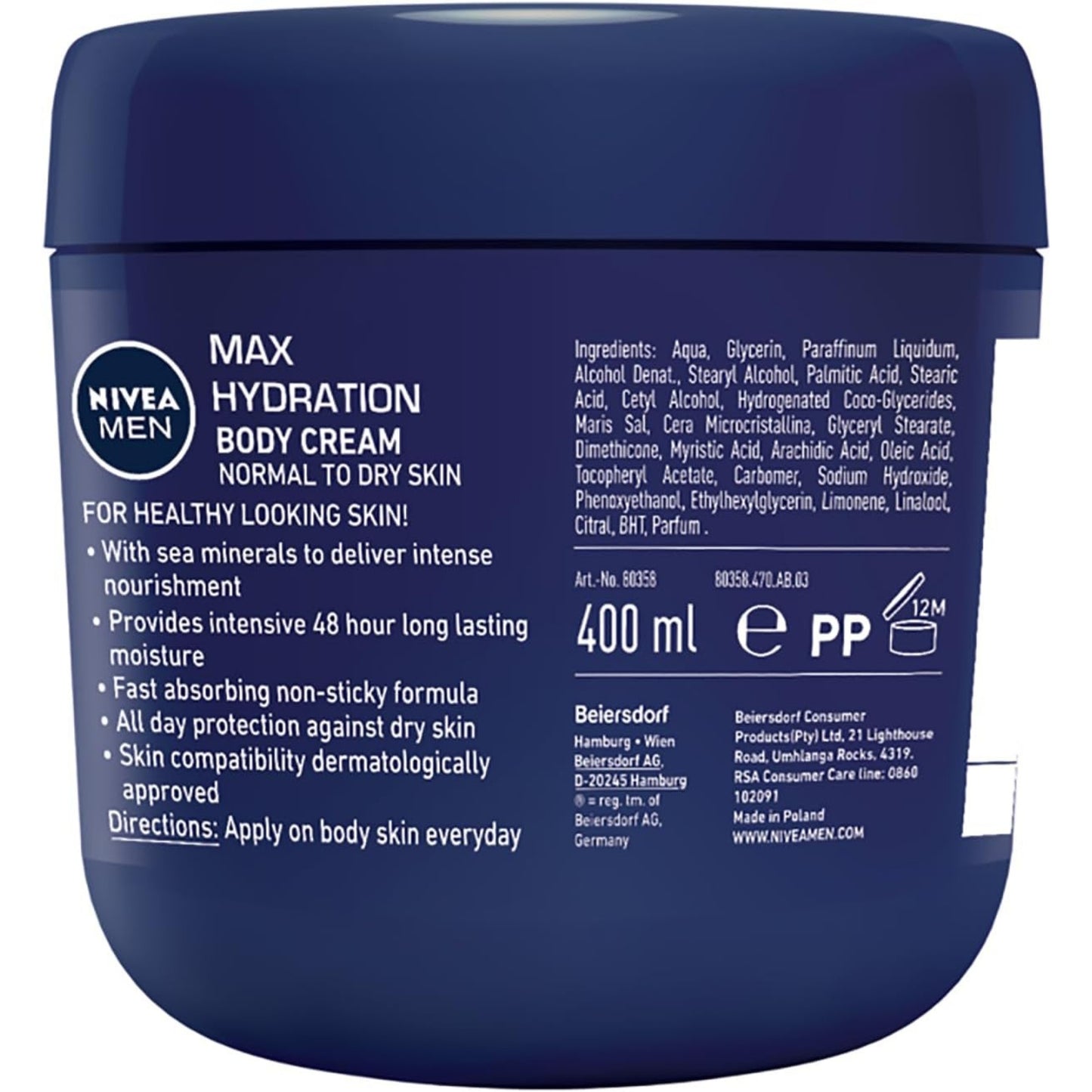 NIVEA Body Cream Max Hydration 400ml