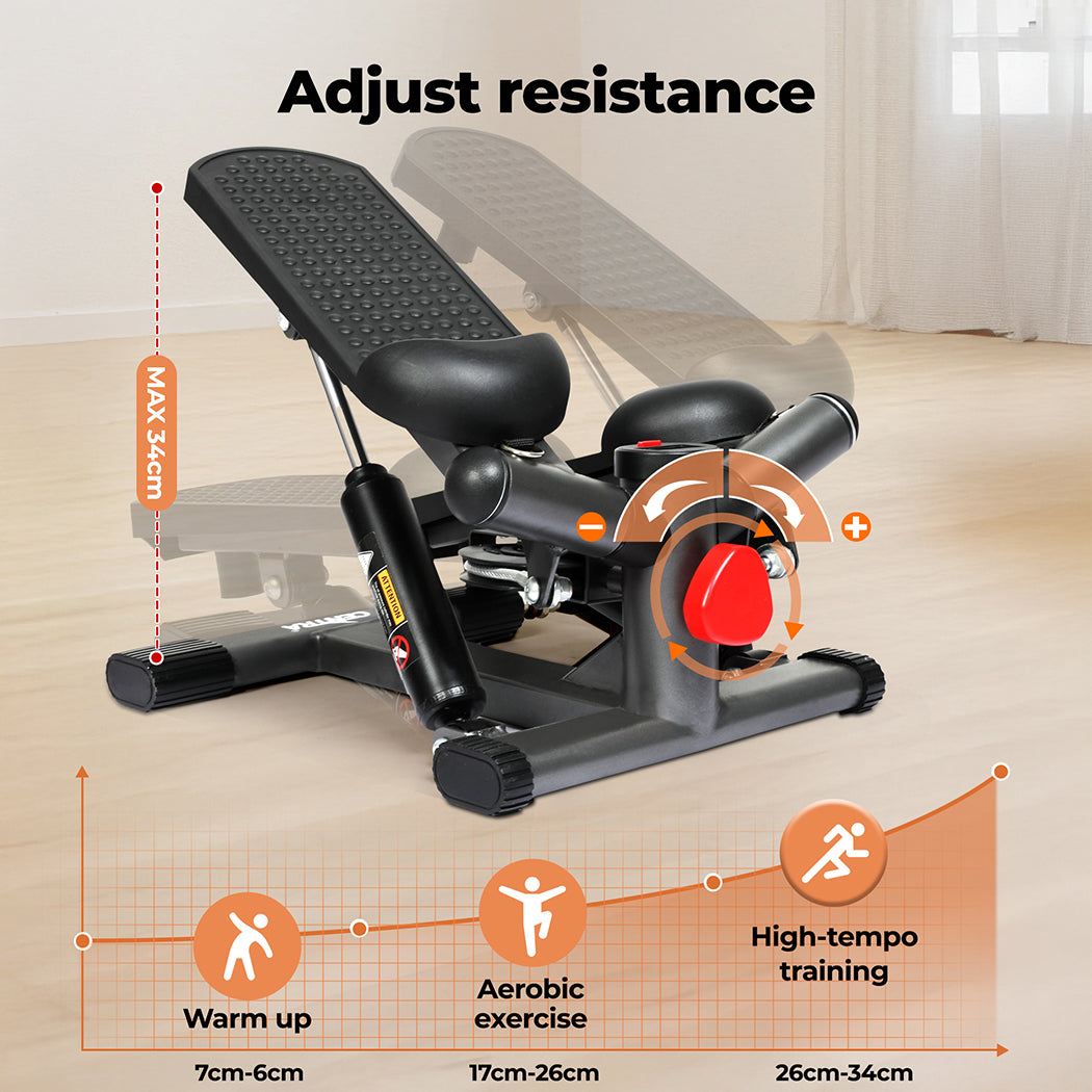 Centra Mini Stepper Adjustable Resistance Rope Aerobic Step Trainer Fitness