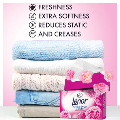 Lenor Tumble Dryer Sheets Pink Blossom 34 Pack x3