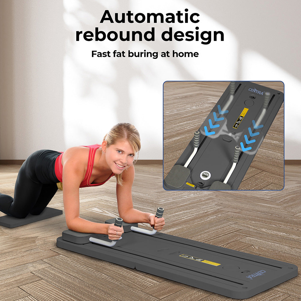 Centra Multifunctional Abdominal Board Pilates Reformer Set Elbow Support Grey
