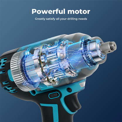 TraderightÂ 21VÂ CordlessÂ BrushlessÂ ImpactÂ Wrench DriverÂ 550/1200N.m 4.0AhÂ Battery