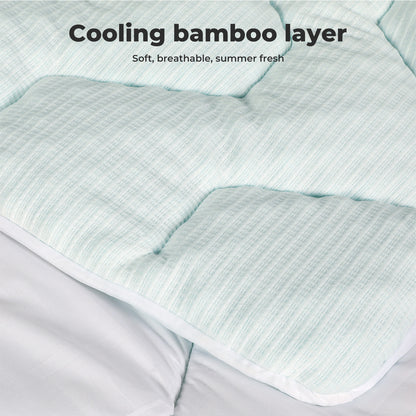 Bamboo Memory Foam Mattress Topper 3cm Double Super King Single Fitted Skirt