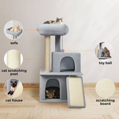 Skylos Cat Tree Tower Multi-Level Scratching Posts Condo House Cat Furniture