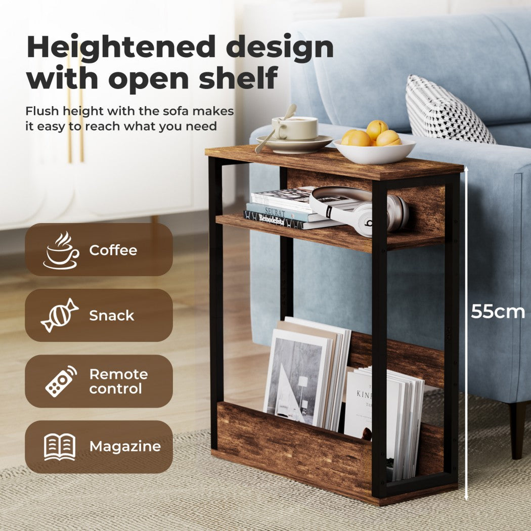 Levede Coffee Table with Storage Shelf Bedside Cabient Sofa Side End Tables