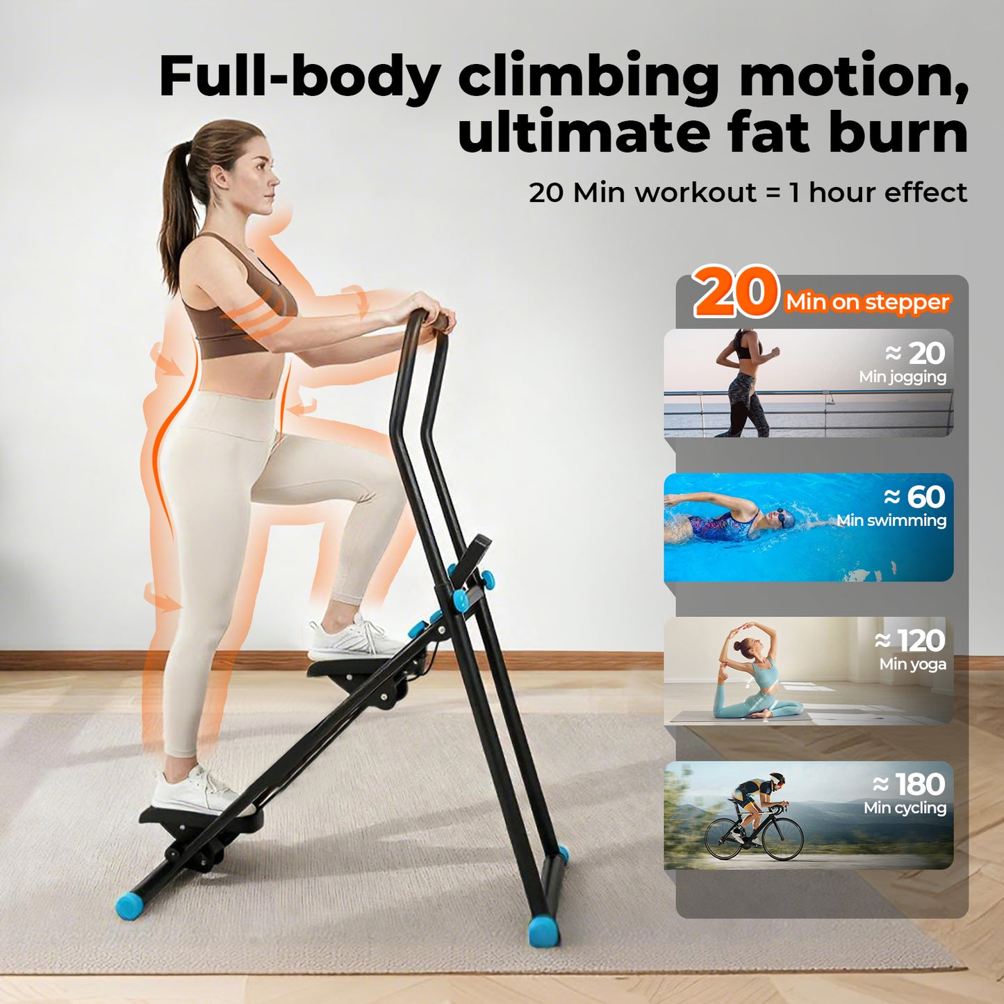 Centra Vertical Stair Climber Stepper Exercise Machine Foldable Home Fitness Gym