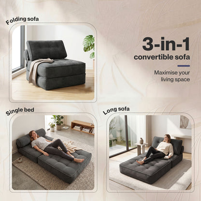 Levede Sofa Bed Convertible Boneless Floor Mattress Single Lightweight Portable
